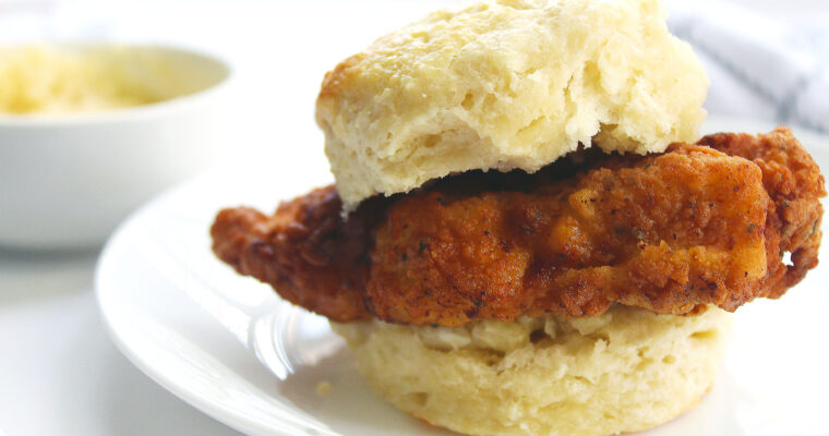 Fried Chicken Biscuit with Maple Butter