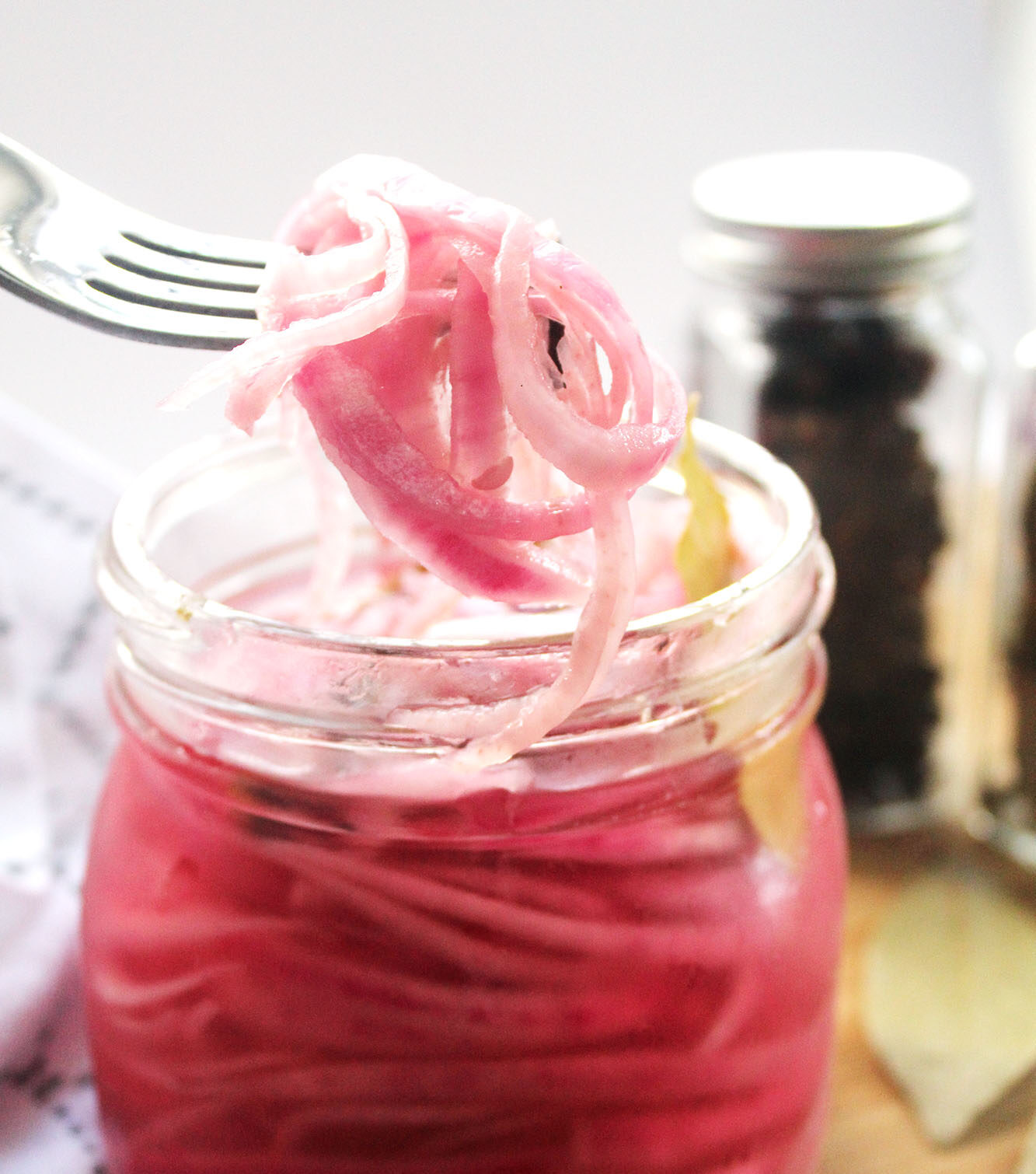 Quick Pink Pickled Onions - just 5 minutes! - Sugar Salt Magic