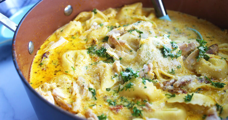 Creamy Chicken Tortellini Soup