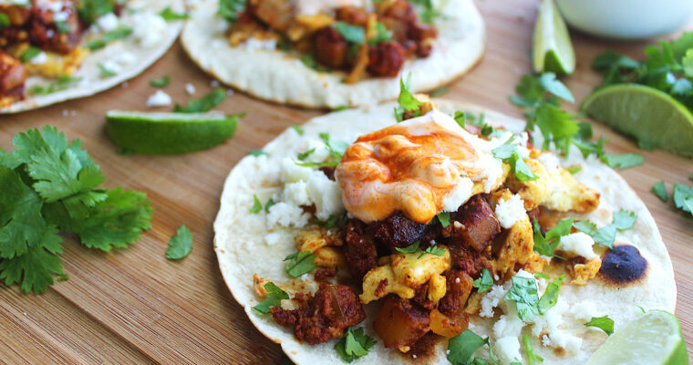 Potato Chorizo Breakfast Tacos