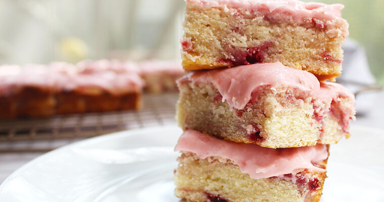 Raspberry Lemonade Blondies