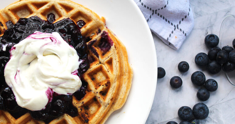 Blueberry Cheesecake Waffles