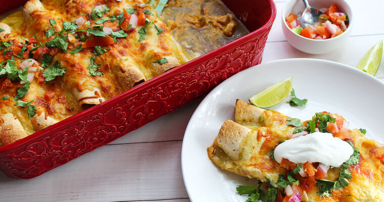 Green Chili Chicken Enchiladas