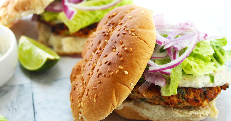 Chipotle Salmon Burgers