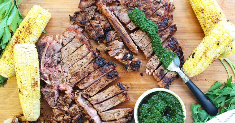 Grilled Steak with Chimichurri