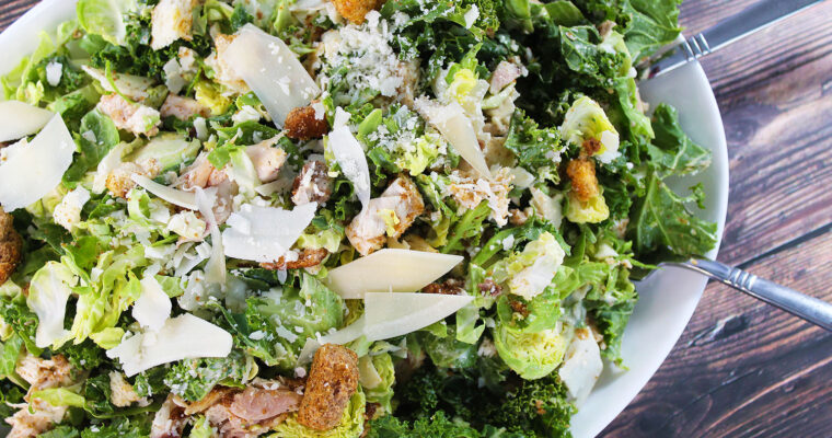 Chicken Kale Caesar Salad