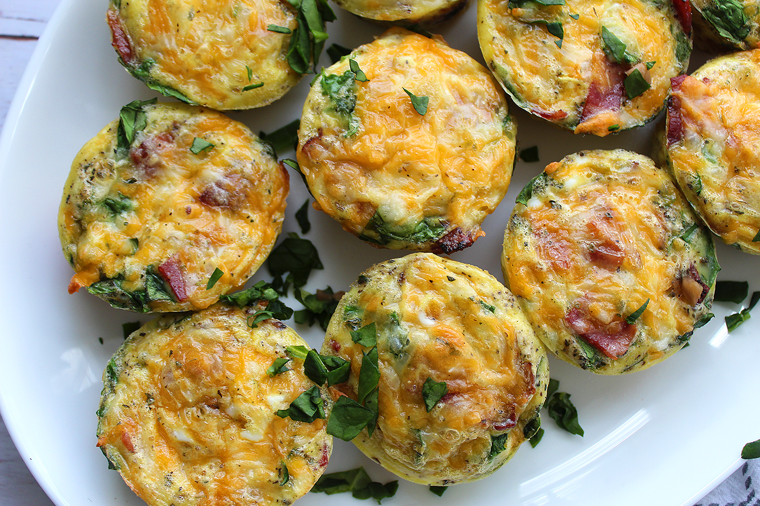MakeAhead Bacon and Veggie Egg Muffins The Mixed Menu