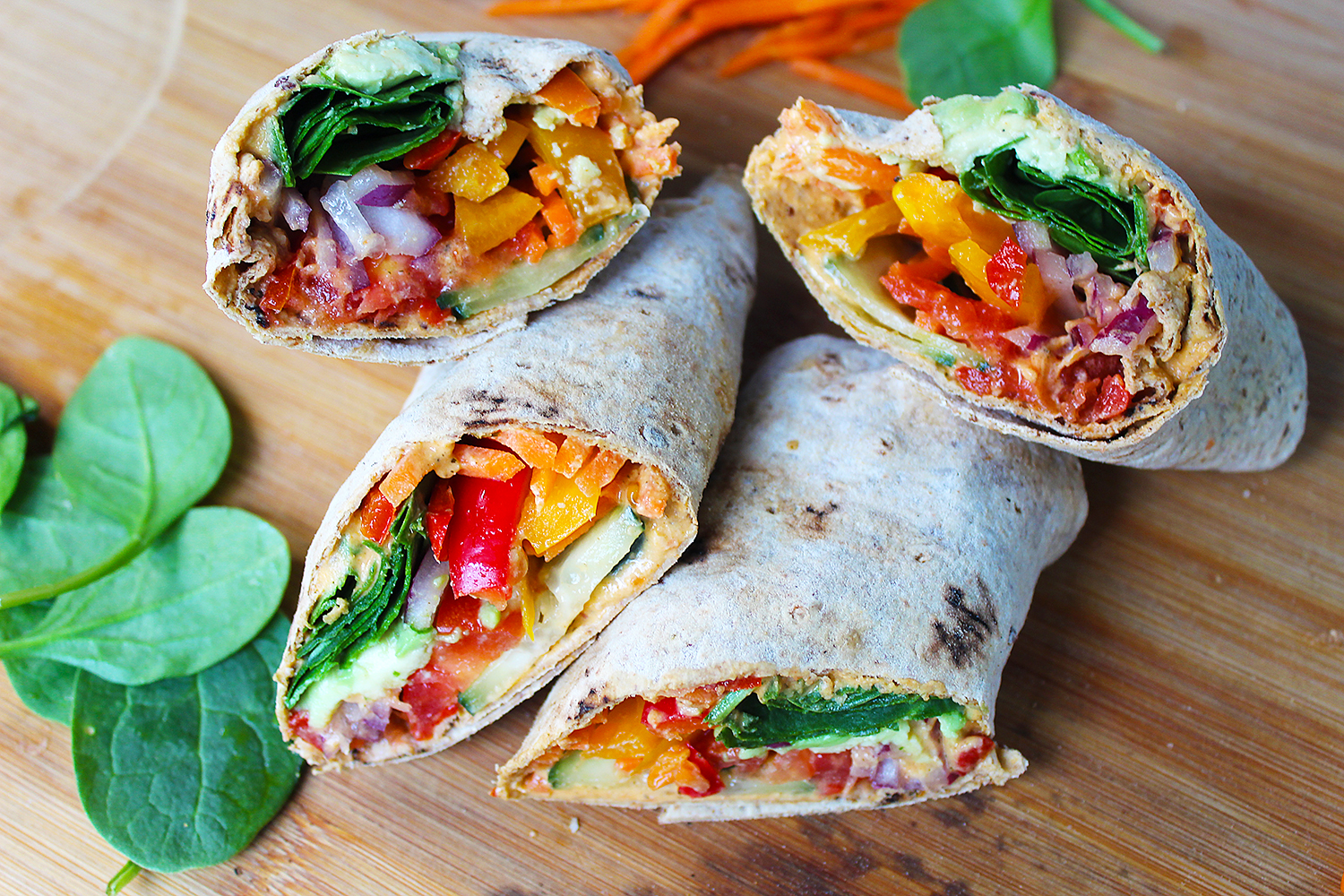 Hummus Veggie Wraps - The Mixed Menu