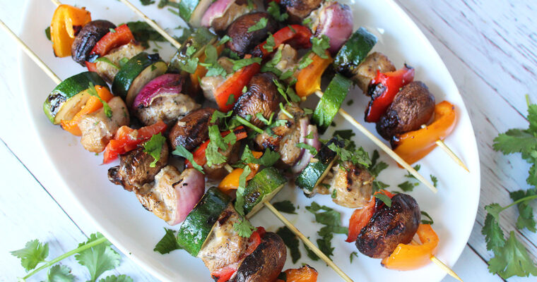 Teriyaki Chicken and Veggie Kebabs