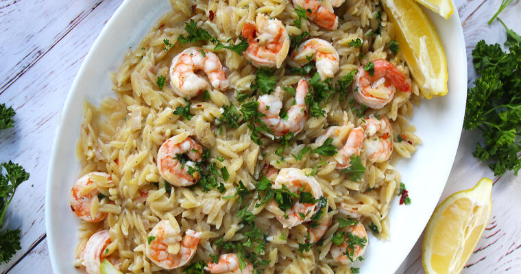 Shrimp Scampi with Orzo