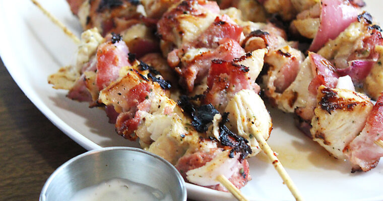 Chicken Bacon Ranch Skewers