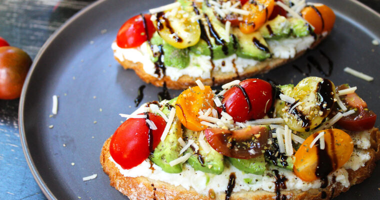 Caprese Avocado Ricotta Toast