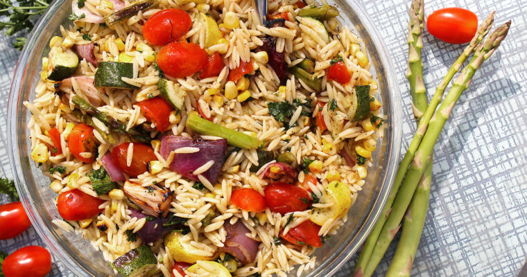 Grilled Vegetable Orzo Salad