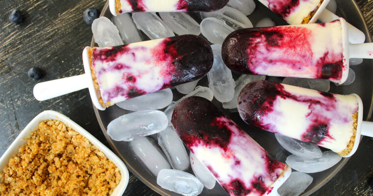 Blueberry Cheesecake Popsicles