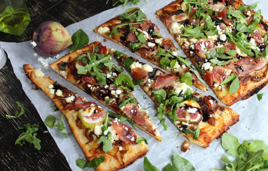 Fig Goat Cheese and Prosciutto Flatbread