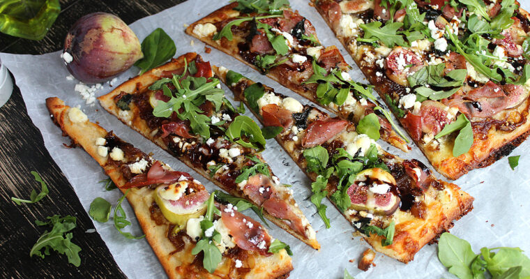 Fig Goat Cheese and Prosciutto Flatbread