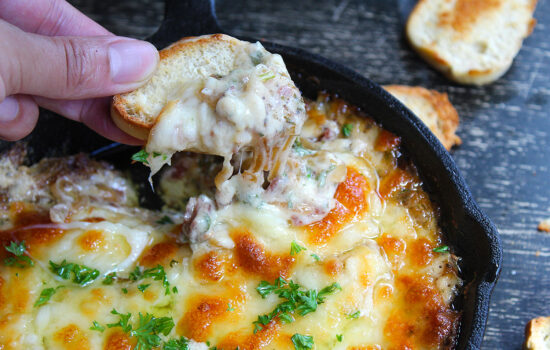 Gruyere Bacon and Caramelized Onion Dip