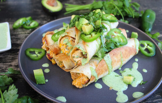 Jalapeno Popper Chicken Taquitos