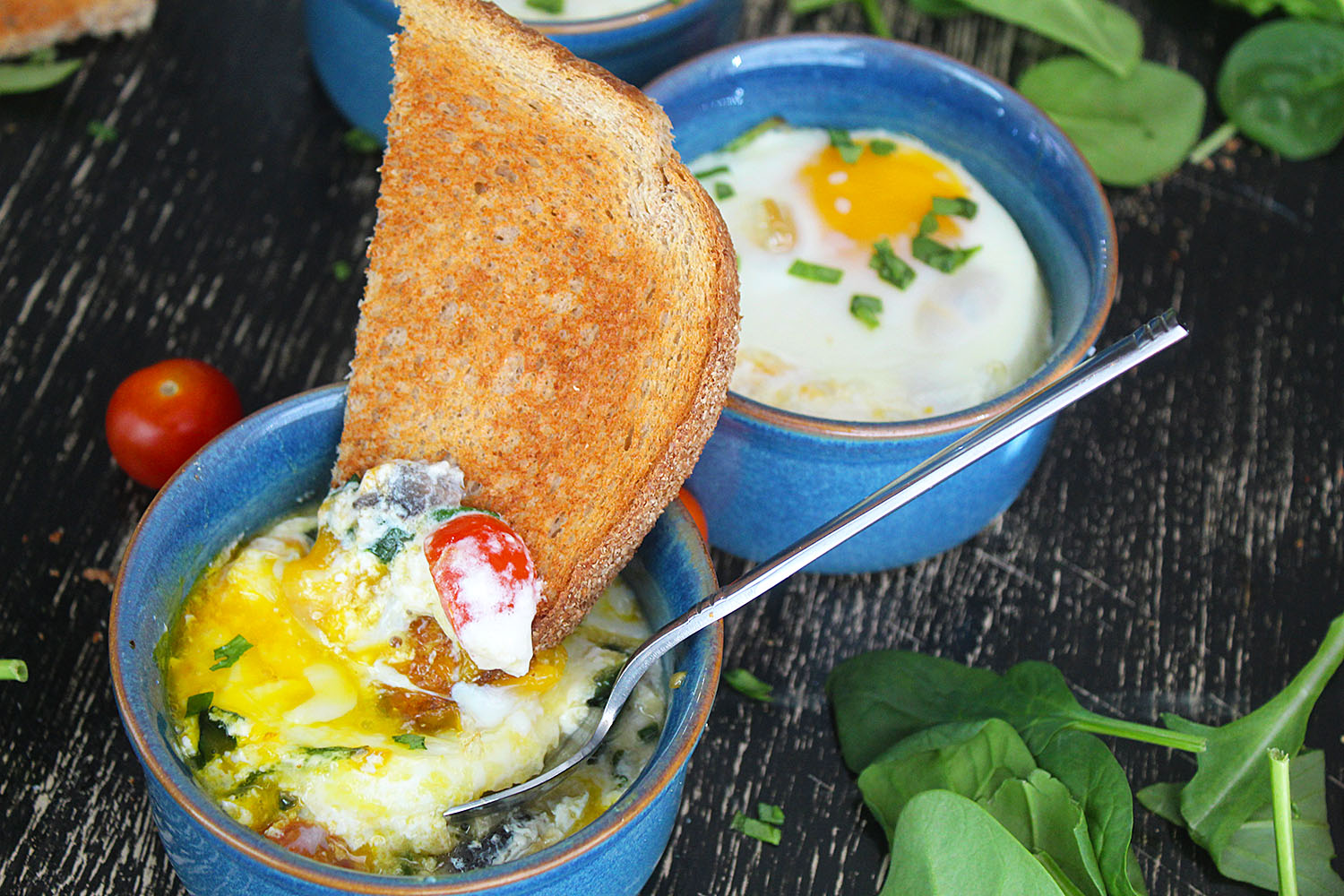 French Baked Eggs (Shirred Eggs) - The Mixed Menu