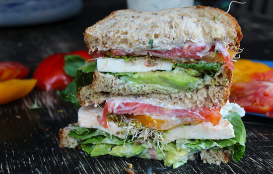 Heirloom Mozzarella Sandwich with Herb Mayo