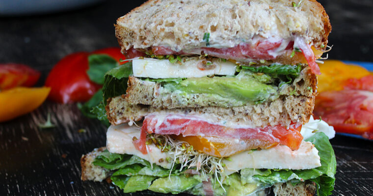 Heirloom Mozzarella Sandwich with Herb Mayo