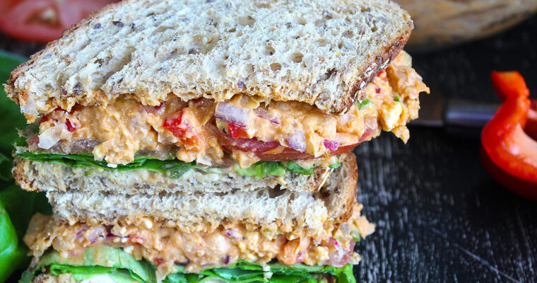 Buffalo Chickpea Salad Sandwich