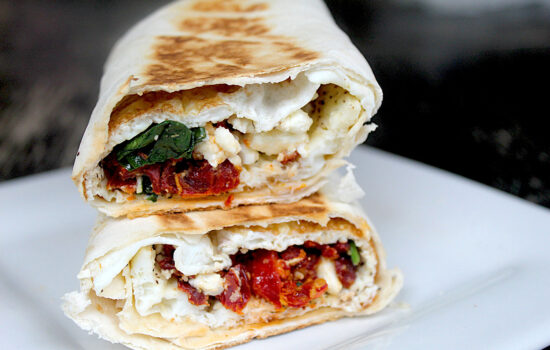 Feta Spinach Egg White Wrap