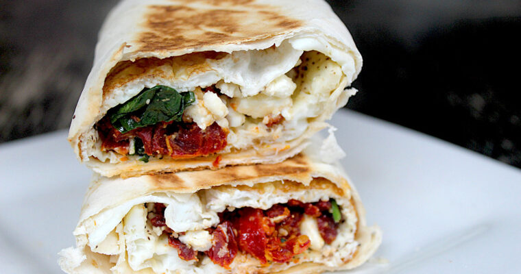 Feta Spinach Egg White Wrap