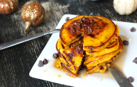 Pumpkin Chocolate Chip Pancakes