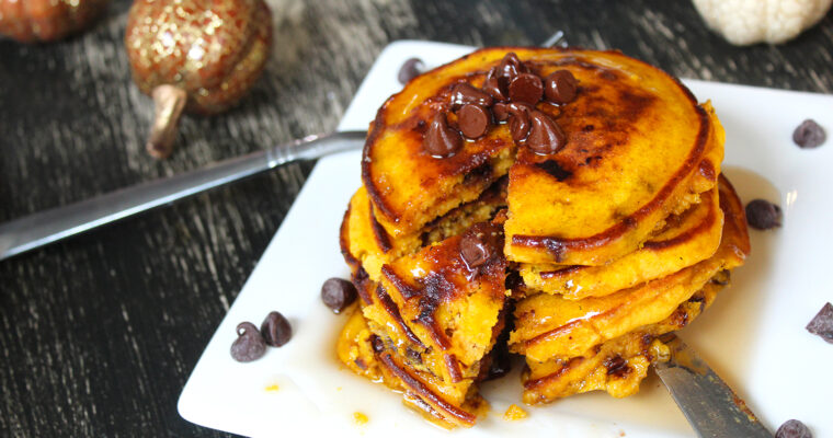 Pumpkin Chocolate Chip Pancakes