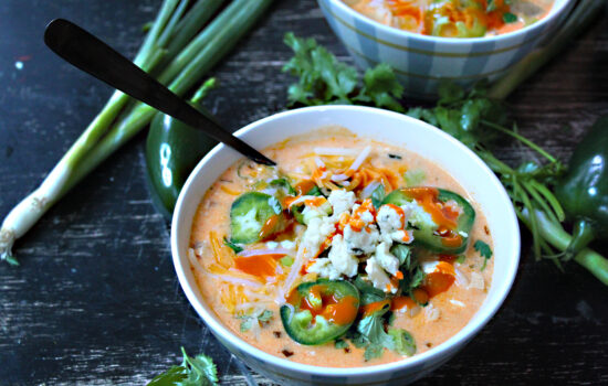 Crockpot Buffalo Chicken Chili