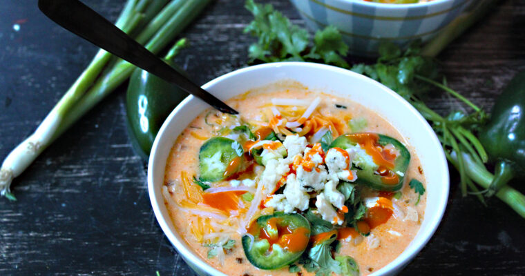 Crockpot Buffalo Chicken Chili